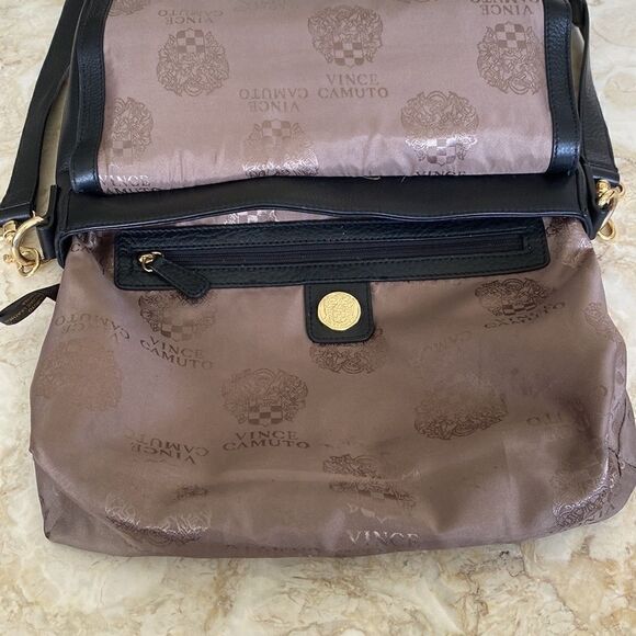 Vince Camuto Black Leather Satchel Shoulder Bag - Picture 14 of 15